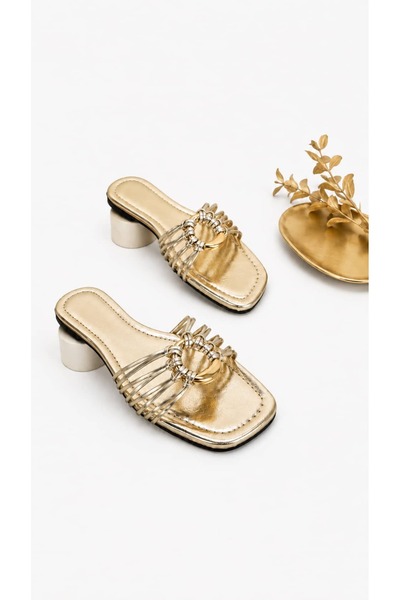diclepolat Women's Daily Slippers Gold Orte
