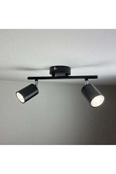 Rsylight Retro Metal Siyah 2 Lü 180 Derece Hareketli Led Spot Avize Günışığı ...