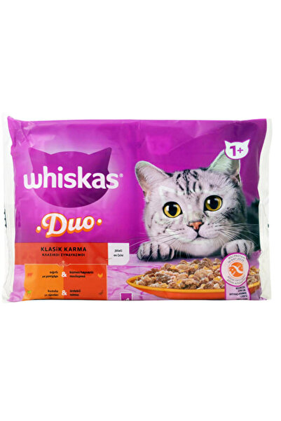 Whiskas DUO ΓΑΤΟΤΡΟΦΗ 4x85gr. (ΚΡΕΑΤΙΚΑ)
