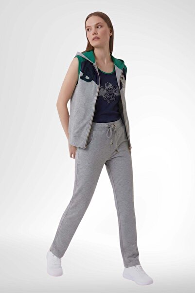 Mecit Pijama Mecit 6367 3-piece hooded vest sports tracksuit set - grey
