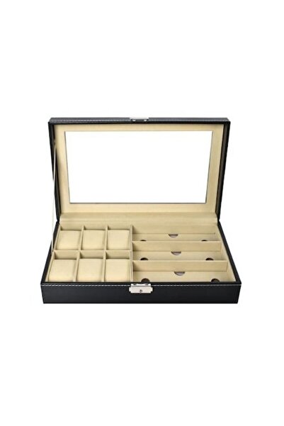 Malatec Organizator pentru ceasuri și ochelari, 6 compartimente pentru ceasur...