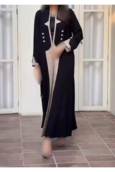 Rosana عباية جربيرا, تصميم كلاسيكي باللونين الأسود والبيج الفاخرة