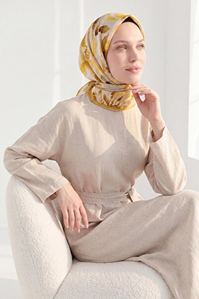 Silk Home Soft Eşarp Suluboya Hardal 90x90