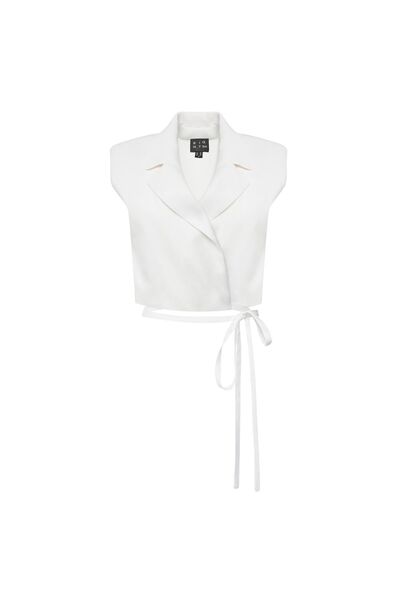 Access Fashion Vestă de damă 53-1028 Albă