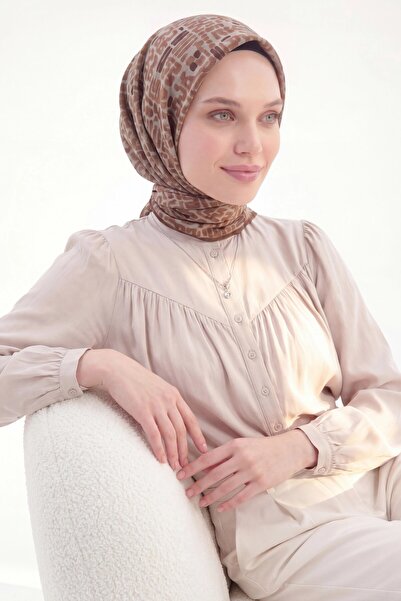 Silk Home Soft Eşarp Soyut Çikolata Kahve