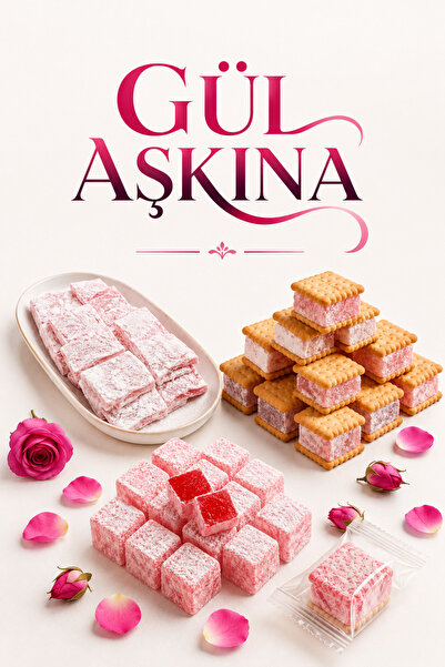 Şener AVANTAJLI GÜLLÜ LOKUM SEÇKİSİ / TEK TEK PAKETLİ GÜLLÜ MİNİ KISTIRMA-GÜL...