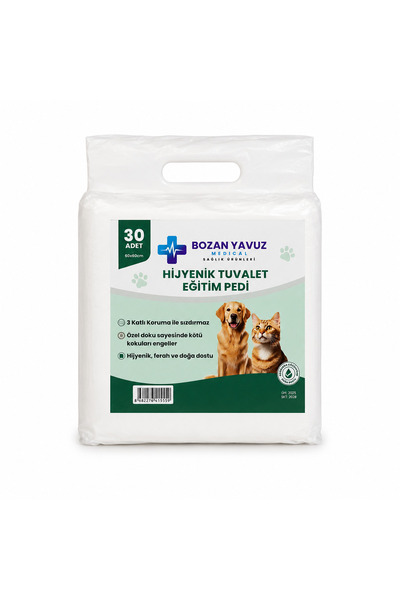 Bozan Yavuz Medical Sağlık Ürünleri Pee Pad 30 Pieces 60X90 cm Cat Dog Training Pad