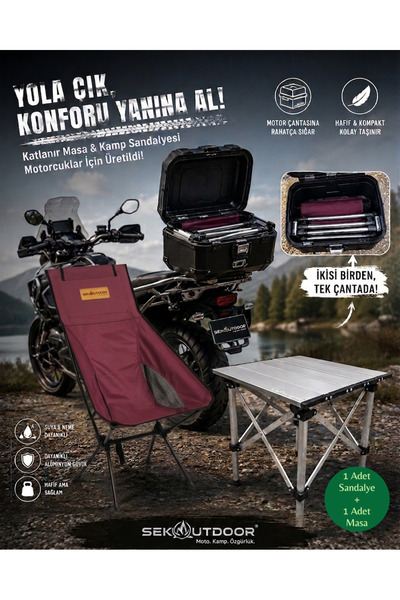 Sekoutdoor Motorcu masası ve sandalye lux set Sk01Set