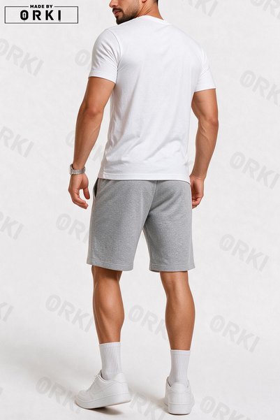 EFFRENATU Limited Edition Printed Oversized Unisex T-Shirt & Gray Shorts Set