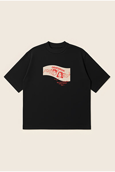 Moon Dancer Obsession Be Careful Printed Oversize Boxy Cut Unisex 100% Cotton...