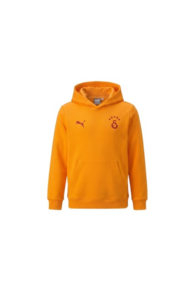 Puma سويت شيرت للأطفال باللون الأصفر والأحمر Gsk Ftbless Hoodie Jr Fl