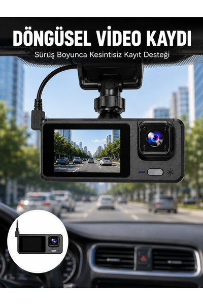 Epilons Full Hd 3-Channel Dash Cam – Next-Level Driving with Smart Solutions
