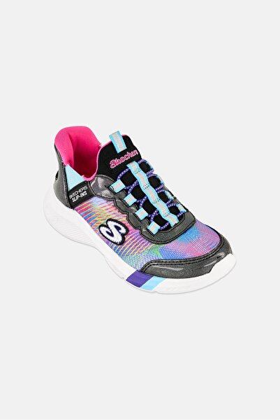 SKECHERS Kids Girl Dreamy Lites Colorful Prism Slip On Shoes, Multicolor