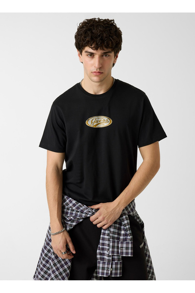 Guess Jeans Siyah Erkek T-Shirt M6YI06K3649-JBLK JeansT-Shirt