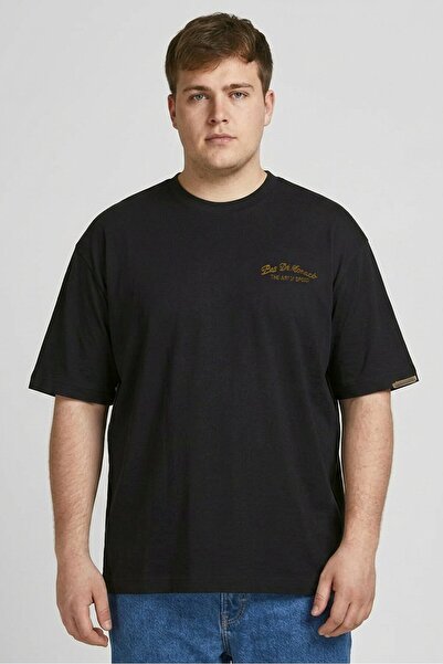 Pas De Monaco Men Crew Neck Short Sleeve Embroidered Logo T-Shirt, Black