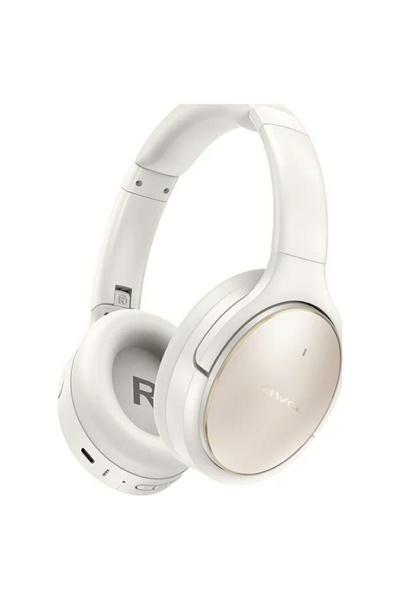 AWEI Căști wireless over-ear AT20 Bluetooth 6.0 ANC ENC 65H Alb