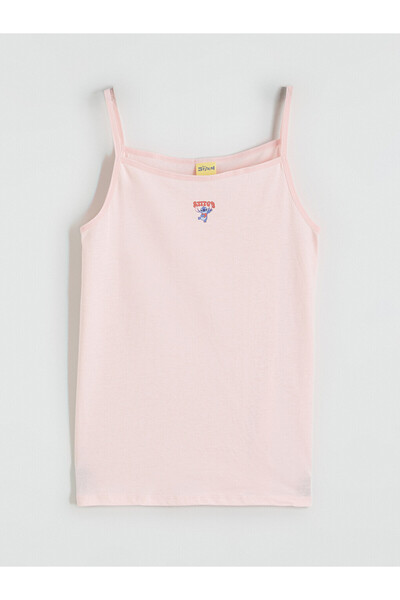 LC Waikiki Stitch and Angel Printed Girls' Tank Top with String Straps, 2-Pie...