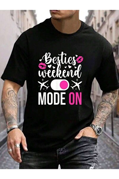 799 تي شيرت صيفي للرجال من القطن 100%، تصميم Besties Mode On Best Friend Week...