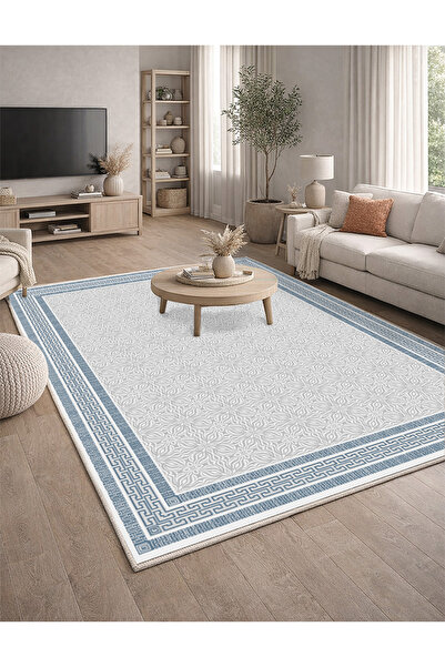 Lioara Home Modern Asya Desen Dijital Baskı Halı | Yıkanabilir Kaymaz Taban S...