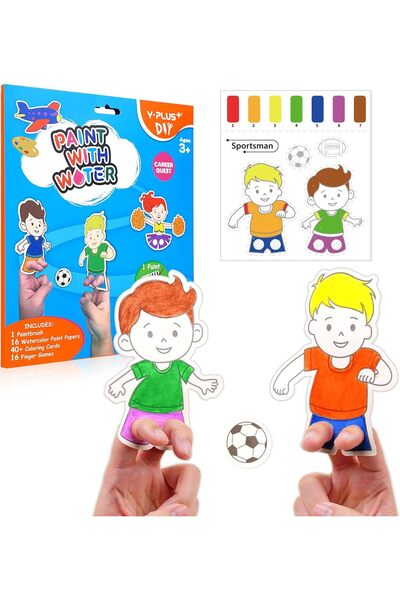 Y Plus Carte de colorat cu acuarele Paint with water -