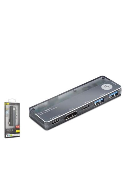 BSD iETOP TUH353 Type-C 3.1 Gen1 Combo Hub PD HDMI 4K 5 Port 5 Gbps الألومنيو...