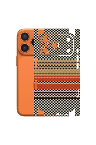 Kapps Iphone 17 Pro ile Uyumlu Rainbow Serisi Premium Kaplama 360 Turuncu-Gri