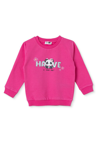 ebebek Hello Baby HelloBaby Kız Bebek Sweatshirt Yazı Baskılı Bisiklet Yaka L...