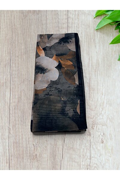 Digital Bambu Kraş Şal Çiçek Desenli Şal