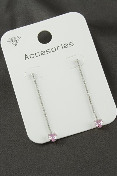 ZERO LAND Ilkestor Heart Vein (145911) Stone Earrings-Pink