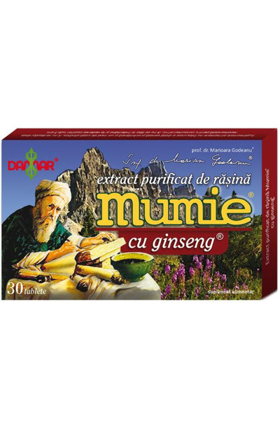 Damar Extract Purificat de Rasina Mumie cu Ginseng General, 30 tablete