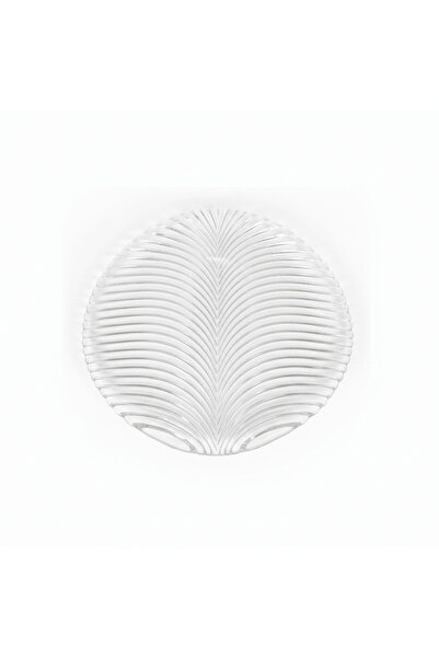 AKDC Efelita Glass Leaf Cake Plate - 28×28 cm