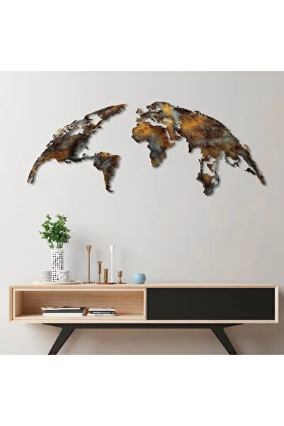 OEM Metal wall decor World Map model 150x59 cm, thickness 1.5mm, 1.06 kg, han...