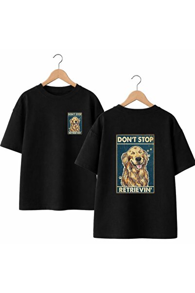 playwear Dont Stop Colden Back and Front Chest Printed 100% Cotton Oversize L...