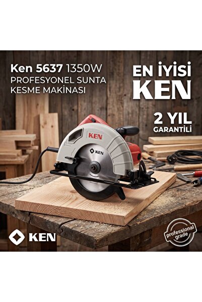 Ken SUNTA VE DAİRESEL TESTERE 1350W 190MM MOD.5637