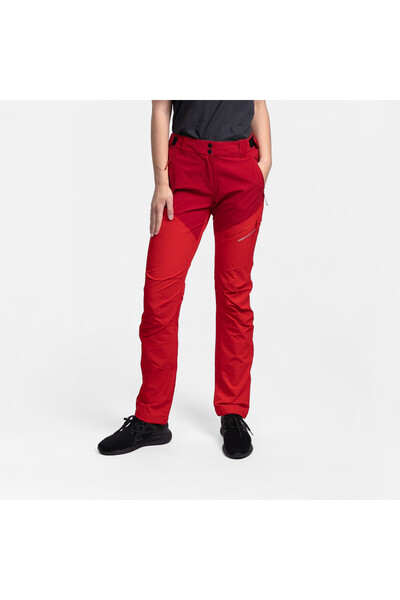 NORTHFINDER Pantaloni de drumeție pentru femei 4-way stretch PLARET1, Rosu