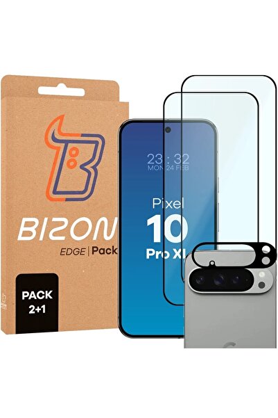 BizonMobile Bizon 3-in-1 Tempered Glass Screen & Camera Protector for Google ...