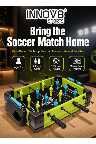 Innov8 Sports Innov8 by Hostfull Tabletop Soccer Game for Kids Ages 5+, Compa...