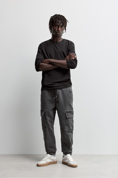 LEFTIES Kargo jogger denim pantolon