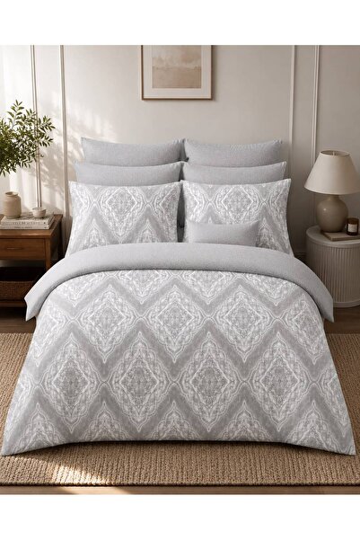 Sheri Home KIRÇİÇEK MODEL Çift Kişilik Nevresim (Yorgan Kılıfı+2 Adet Yastık Kılıfı)LEO8886567