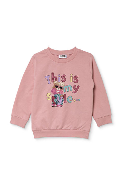 ebebek Hello Baby HelloBaby Kız Bebek Sweatshirt Yazı Baskılı Bisiklet Yaka U...