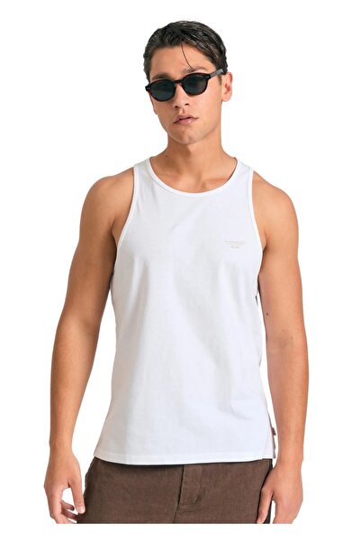 Funky Buddha Αμάνικη Μπλούζα FBM011-003-04 – White - l