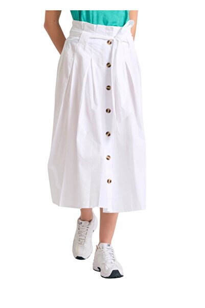 Funky Buddha Φούστα FBL011-101-14 – White - m