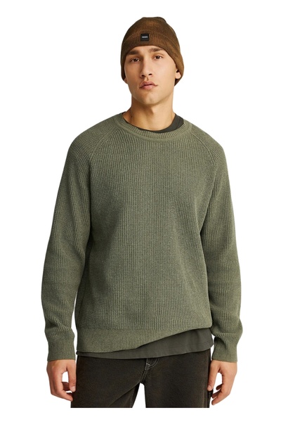 Funky Buddha Πλεκτή Μπλούζα FBM012-053-09 – Cement - l