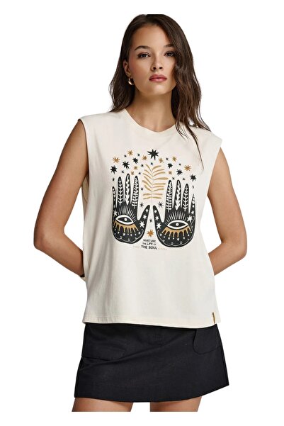 Funky Buddha Αμάνικη Μπλούζα FBL013-123-04 – Chalk - l