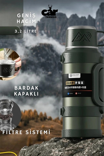 NEVVALİFE Safe Paslanmaz Çelik Mega Termos – 48-72 Saat Garantili Sıcak & Soğ...
