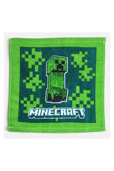 OEM Prosop copii/bebeluși, model Minecraft, bumbac, verde, 30x30cm – moale și...