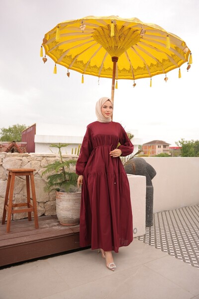 Bwest Dress - Burgundy