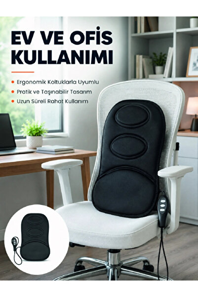 Epilons Ev ve Araç İçin Masaj Minderi Modlu Isıtmalı Titreşimli Koltuk Masaj Pedi