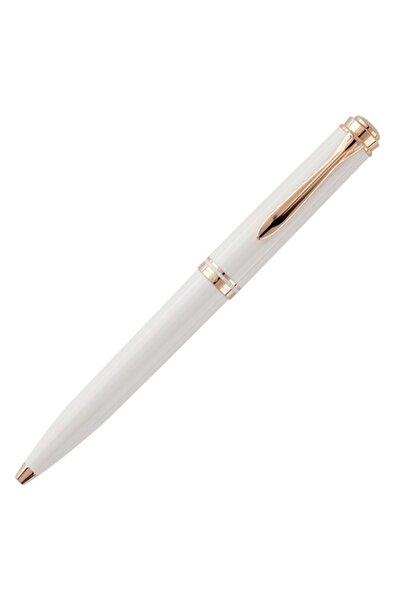 Pelikan قلم حبر جاف K600 إصدار خاص باللون الأبيض والذهبي الوردي