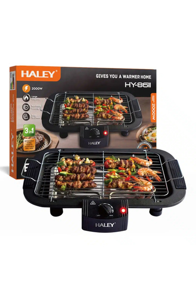 HALEY Grătar Electric HY-8611, 2000W, Grill de Masă cu Temperatură Reglabilă,...